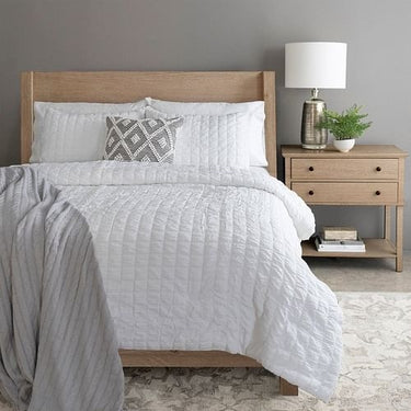 Crinkled Texture Microfiber 3 Piece Comforter Set